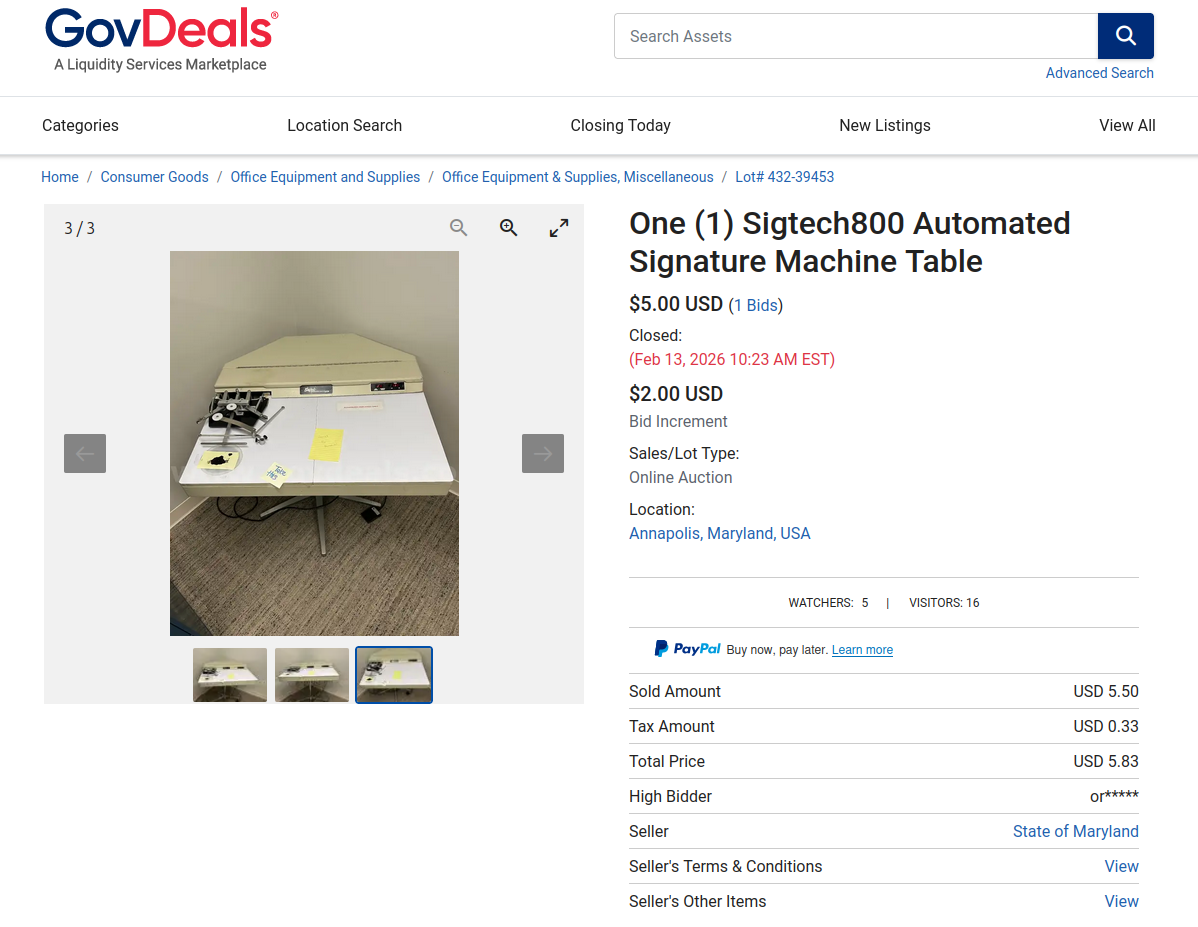 Listing Page Screenshot